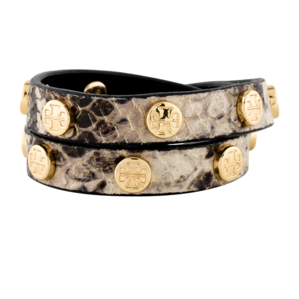 EUC | Tory Burch snake print leather wrap